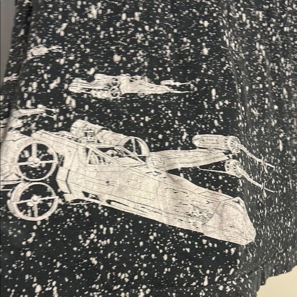 STAR WARS Men's Unisex Size 2XL Crewneck Gray White Speckled Graphic Tee Cotton - Picture 5 of 6